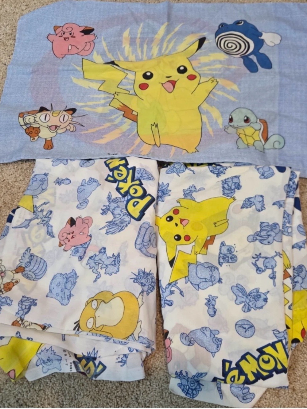 Vintage Pokemon Original 150 Pokemon Twin Size Bed Sheet